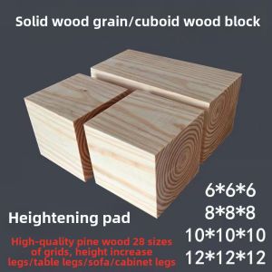 Bàn Chân Giường Tăng Chiều Cao DIY Thủ Công Nhỏ Khối Gỗ Khối Gỗ Nguyên Khối Chân Bàn Gỗ Khối Gỗ Nâng Chân Bàn Gỗ Nguyên Khối