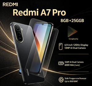 Redmi | 2026 New Redmi A7Pro official 8 GB RAM 256 GB ROM 6.9 FHD+ Helio G85 Gaming Smartphone Dual 5G VoLTE 5000mAh