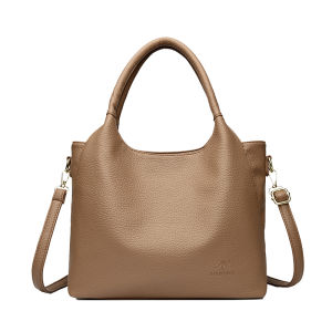 Kangaroo Genuine Leather Bucket Handbag Womens Large Capacity Single Shoulder Slant Cross Soft Cowhide Fashion Bag