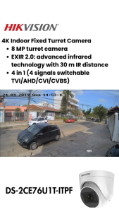 HikVision DS-2CE76U1T-ITPF 8MP Turbo HD Kamera CCTV Indoor