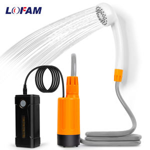 Portable Rechargeable Electric Camping Shower Outdoor Shower Pump for Hiking Beach Travel Car Pet Washing