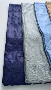 Kalume African Soft Cotton Fabric Dubai Lace Fabrics High Quality Material African Fabric for Sewing Man Suit Cloth 5Yards F4517