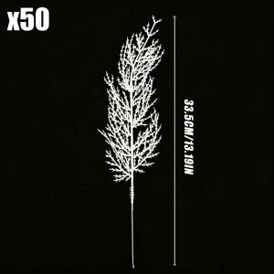 10/100Pcs Christmas Artificial Pine Stem White Pine Branch Fake Plant DIY Xmas Tree Wreath New Year Party Gift Festival Decor Floral Decoration