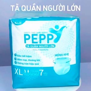 [Bán chạy] Tã bỉm quần người già siêu mỏng kháng khuẩn Peppy Size L eo 70-100cm (7 miếng/gói)
