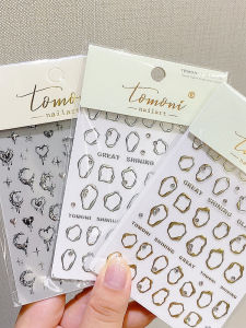 Metallic Star And Heart Nail Art Stickers Y2K Millennium Trend Filled Coloring Nail Tips Stickers Adhesive Beauty Tools