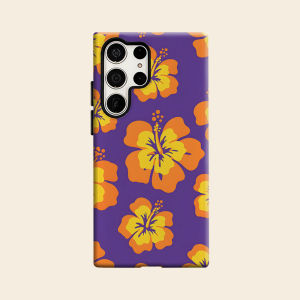 BILIBILI | Hibiscus Flat Floral Luxury Fashion Full Lens Protective Case for Samsung Galaxy S26 S25 S24 A56 A36 Plus Ultra