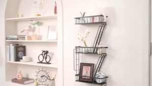 Borong365 Rak Dinding Reka Bentuk Tangga Loft Style Staircase Design Wall Rack Wall Shelf Rak Simpanan