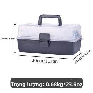 Weihe FISHING | Hộp Đựng Đồ Câu Cá Đa Năng Di Động WEIHE 1PC Bằng Thép Không Gỉ 304 3 Tầng Nhựa Bền Hộp Đựng Đồ Câu Lớn