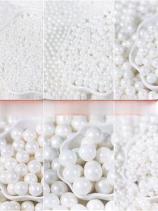 Edible White Pearl Sugar Beads Cake Decoration Baking Decorative Ornaments Birthday Cake Topping Candy Pearls Baking Supplies