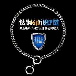 316 Stainless Steel P Chain Explosion-Proof Dog Training Special P Chain Medium Large Dog Dog Batch Chain P Rope Dog Hand Holding Rope