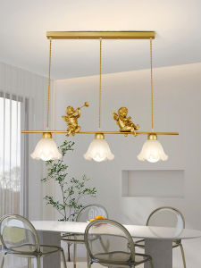 MIYUN | Luxury French Linear Dining Room Glass Chandelier