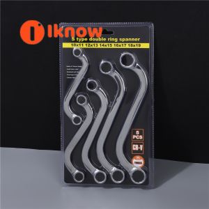 ฉันรู้ว่าชุดผลิตภัณฑ์5มุมประแจแหวนคู่ประเภท S-ชุดประแจเหล็ก CR-V คุณภาพสูงสำหรับการใช้งานอเนกประสงค์"