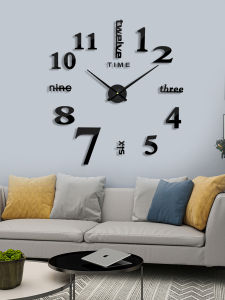 Phong Cách Châu Âu 3d Stereo Im Lặng Đồng Hồ Treo Tường Lớn Phòng Khách Đồng Hồ Nhãn Dán Trang Trí Đơn Giản Thiết Kế Chất Liệu Acrylic Đồng Hồ Treo