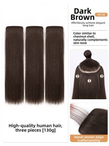 HHfashion | Real Hair U-Shaped Hand-Woven Seam Natural Invisible Lengthening Hair Piece