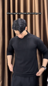 Áo Nam Tay Dài Cổ Cao Dáng Ôm Giữ Nhiệt Chống Gió Thoải Mái Mềm Mịn Phối Đồ Thời Trang Đi Làm Đi Học Đi Chơi Thu Đông Sang Trọng