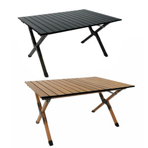 Vodool Aluminum Alloy Camping Table Roll-Up Portable Picnic Table Backpacking Table for Outdoor Camping Picnic