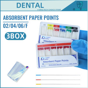 3 Boxs Absorbent Paper Points Endodontic Cones Root canal 02 04 06 F Taper paper points PP Sterile CE Endodontic treatme