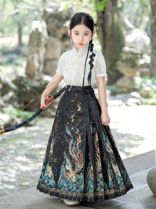 ชุดเด็กผู้หญิงสไตล์จีนใหม่ ชุดการแสดงฤดูร้อน ชุดจีนโบราณ ชุดเด็กผู้หญิงสไตล์ใหม่ ชุดฮันฟูสำหรับการแสดง