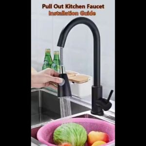 Faucet Kitchen Basin Tap Stainless Steel Tap 360°Swivel Pull Out Faucet Sink Water Tap Bathroom Faucet