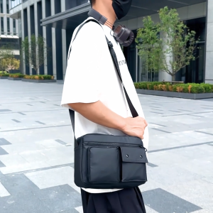 MENSPE Mens Shoulder Bag Fashion Waterproof Messenger Bag Phone Bag Simple Casual Bag Large Capacity Cross Body Bag Lightweight Leisure Sport Street Bag