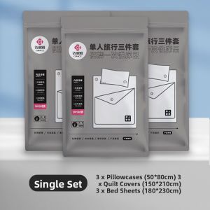 Disposable Bed Sheet Set for Travel Single Use