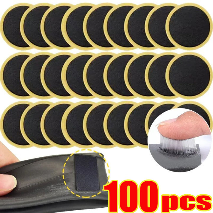 100PCS Bicycle Tire Patch Tool Glue-free Tire Repair Kit Fast Tyre