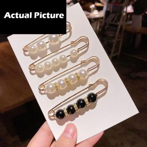 Waistband Pin Accessories Faux Pearl Brooch Pins Waist Tightening Clamp Anti Exposed Safety Pins
