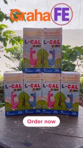 L-CAL Grow Suplemen Tulang Tumbuh Tinggi Anak Kalsium Vit D3 K2 Zinc Sirup 60ml Nu Health