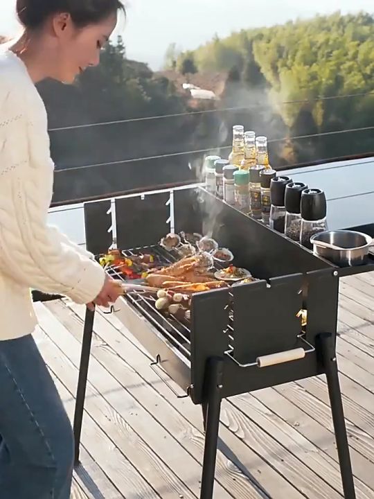 BBQ Grill Household Barbecue Grill Outdoor Courtyard BBQ Portable