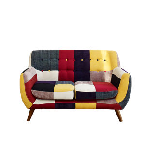 Japanese Style Small Living Room Creative Single Double Three-Seater Colorful Fabric Designer Sofa Vacation Home Casual Sofa