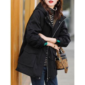 Shalldoer | Fashion Trendy Mid-length Trench Coat for Petite Middle-aged Women
