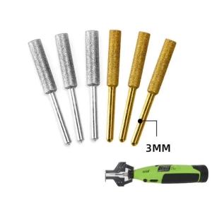 Bộ 5 Dụng Cụ Mài Chuỗi Kim Cương Hình Trụ Phủ Kim Cương Bộ Mài Đá 4/4.8/5.5mm Bộ Dụng Cụ Mài Khắc Cho Các Dự Án Điện DIY
