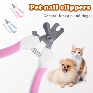 Pet Nail Clipper Cutter for Dogs and Cats Stainless Steel with Nail File Tool Grooming Kit Safe Easy to Use for Home Pet Grooming