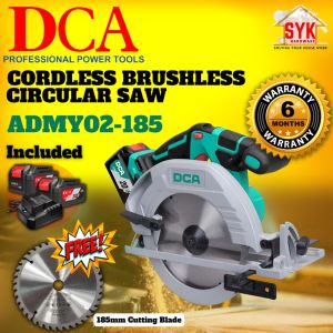 SYK DCA ADMY02-185 Cordless Brushless Circular Saw Machine Woodworking Power Tools Mesin Potong Kayu + FREE GIFT