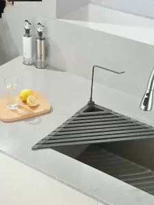 Giá Để Đồ Nhà Bếp Gấp Gọn Đa Năng Có Thanh Treo Khăn Giá Để Bát Đĩa Ly Nồi Chảo Bằng Nhôm Có Thể Điều Chỉnh Đặt Trên Bồn Rửa