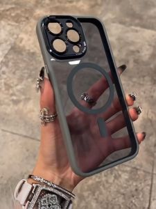 CrashStar MagSafe Magnetic Hard Acrylic Ultra Transparent Anti-fall Phone Case For iPhone 16 15 14 Pro Max Plus 13 12 Pro Max 11 Wireless Charging Phone Casing Cover With Metal Camera Lens Protection