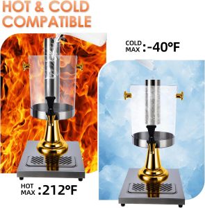 Stainless Steel Water Dispenser with Faucet Juice Machine with Stand Beverage Dispenser Machine Large Capacity Drink Dispenser with Drip Trays for Party Bar Coffee Weddings and Home