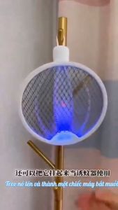 Vợt Muỗi Thông Minh Gấp Gọn 2 In 1 Kiêm Đèn Bắt Muỗi Ban Đêm 2 Lớp Lưới Bảo Vệ An Toàn. Vợt Muỗi Tự Động Bắt Muỗi Vợt Ruồi  Dụng Cụ Diệt Muỗi