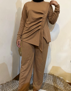 One Set Fauzia Stelan Knit Premium Pakaian wanita Keren Stylish Baju Perempuan Nyaman Kekinian