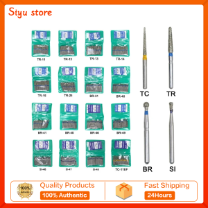 GREATLH dental polishing bur high quality 50Pcs/Bag durable Dental Diamond Turning Needle Dental Diamond Polishing Polisher