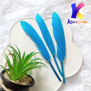 Bulu Ayam tangkai kecil Betina Tegak bulu angsa warna warni bulu hias bahan dekorasi kerajinan DIY bulu sleper hiasan kepala karnaval Per 10 Pcs