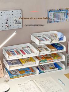 WEIAI | A4 Book Storage Box for Children Desk Bookshelf with Multiple Layers