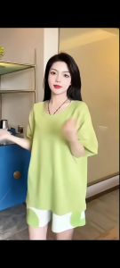 GD popular girls pajamas female summer with chest pads sweet short-sleeved thin cartoon large size