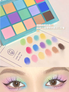 Macaron Colored Eyeshadow Palette Matte Watercolor Stage Performance Large Chorus National Dance Blue Green Children