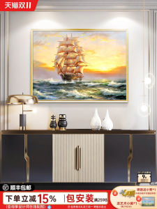 Hand-Painted Oil Landscape Artwork for Living Room Office Entrance Bedroom Restaurant Morning Sunrise Decorative Painting