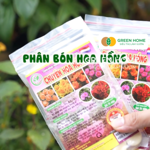 Mua 5 tặng 1 -  Phân Bón Hoa Hồng Greenhome Gói 24 Viên Giúp Cây Đâm Chồi Thân Mập Nhiều Nụ Hoa To Thắm Màu Lâu Tàn