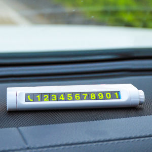 Creative Butterfly Knot Temporary Parking Car Number Plate Female Style Vehicle Number Tag Car Interior Decoration PVC Material