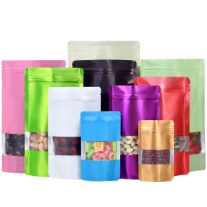 50pcs Colour Zip Lock Bag matte with Window/Colour zipper bag