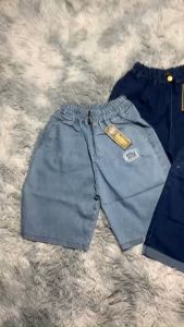 Quần Short jean ngố chất bò mềm xinh xắn lưng thun dễ mặc kèm ảnh thật