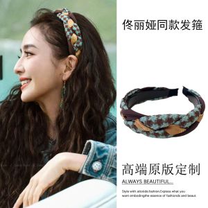 Tongliya Braided Hairband Womens New 2025 High Fashion Anti-slip Toothed Headwear Vintage Style Fabric Hairband